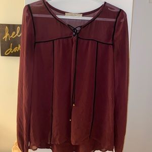 Abercrombie & Fitch Maroon Blouse